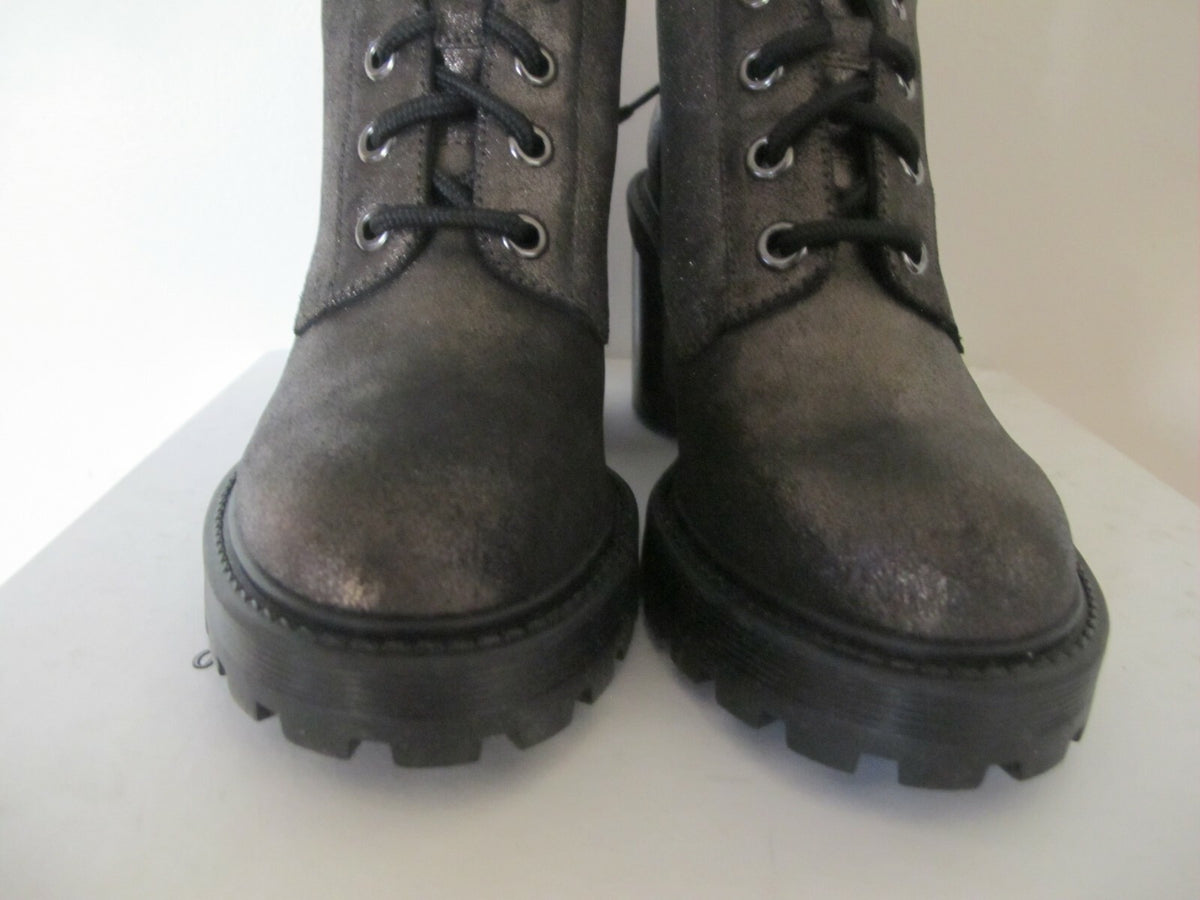Marc Jacobs Women's Dark Silver Crosby Hiking Boot Ankle Size 38 (US 8)