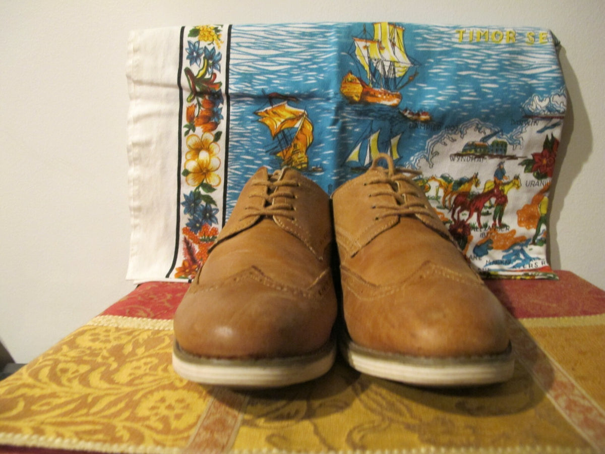 VOSTEY Milan Men's Dress Casual Oxford Leather Shoes Size 9.5