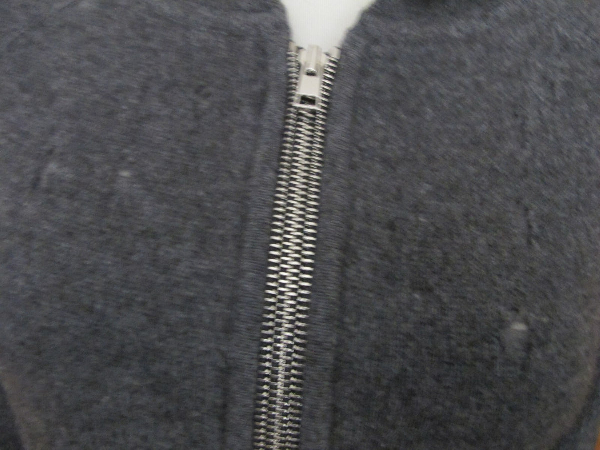 Aqua Women's Gray Cashmere Distressed Attached Hood Full Zipper Sweater XS New