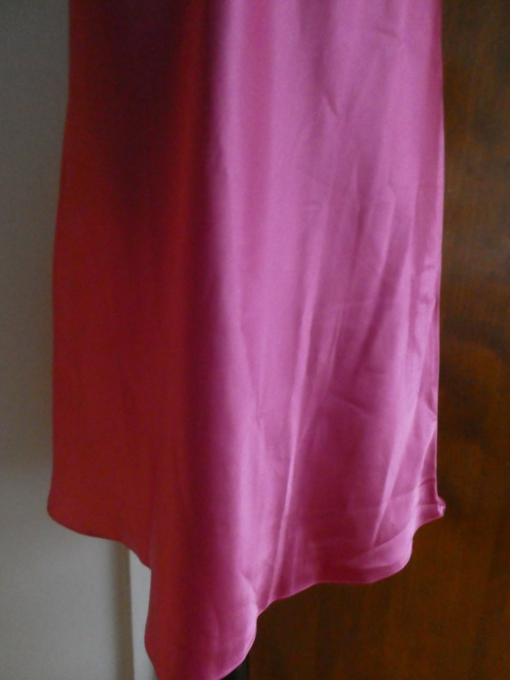 LACE Lingerie Satin Pink Chemise Slip Dress Made in Israel Sz XLarge(fits large)