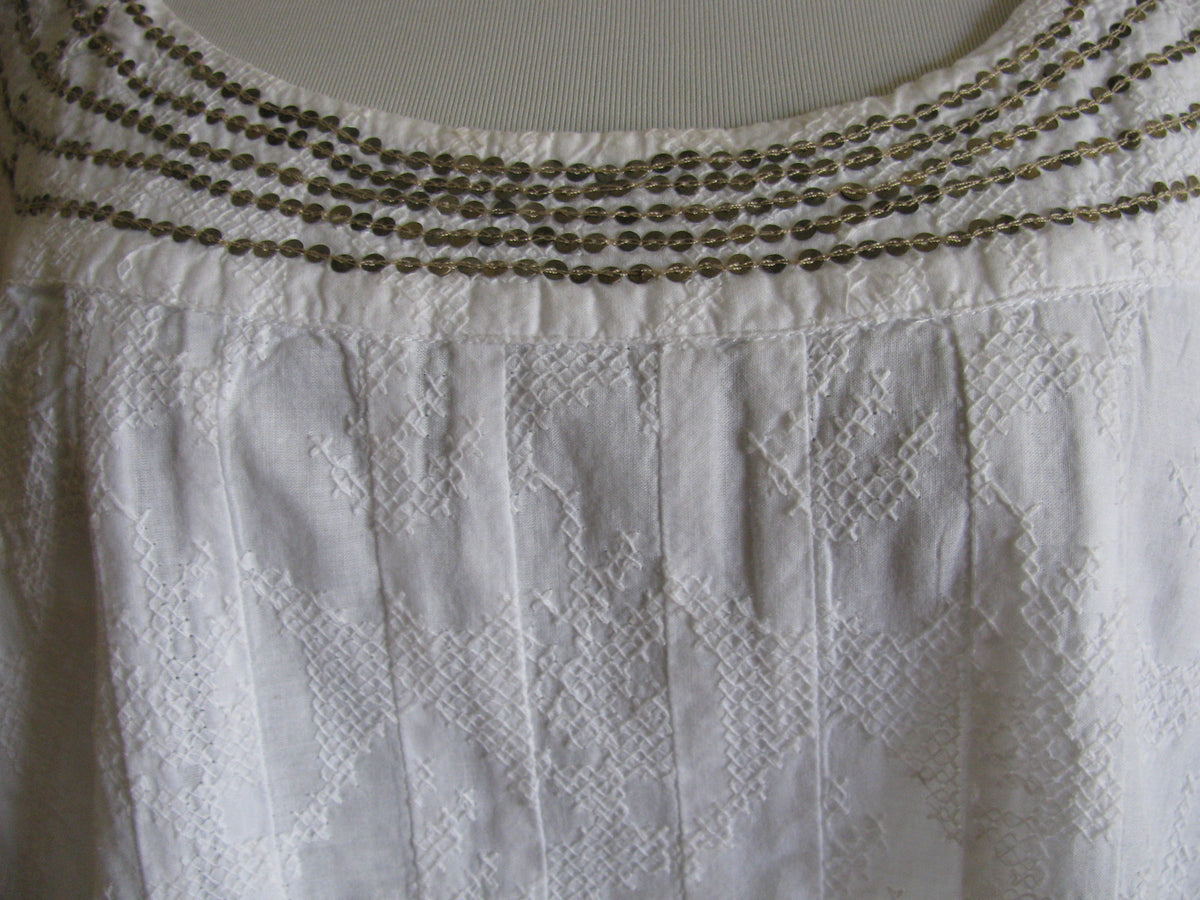 Calvin Klein Jeans women embroidered white top 0X/EG