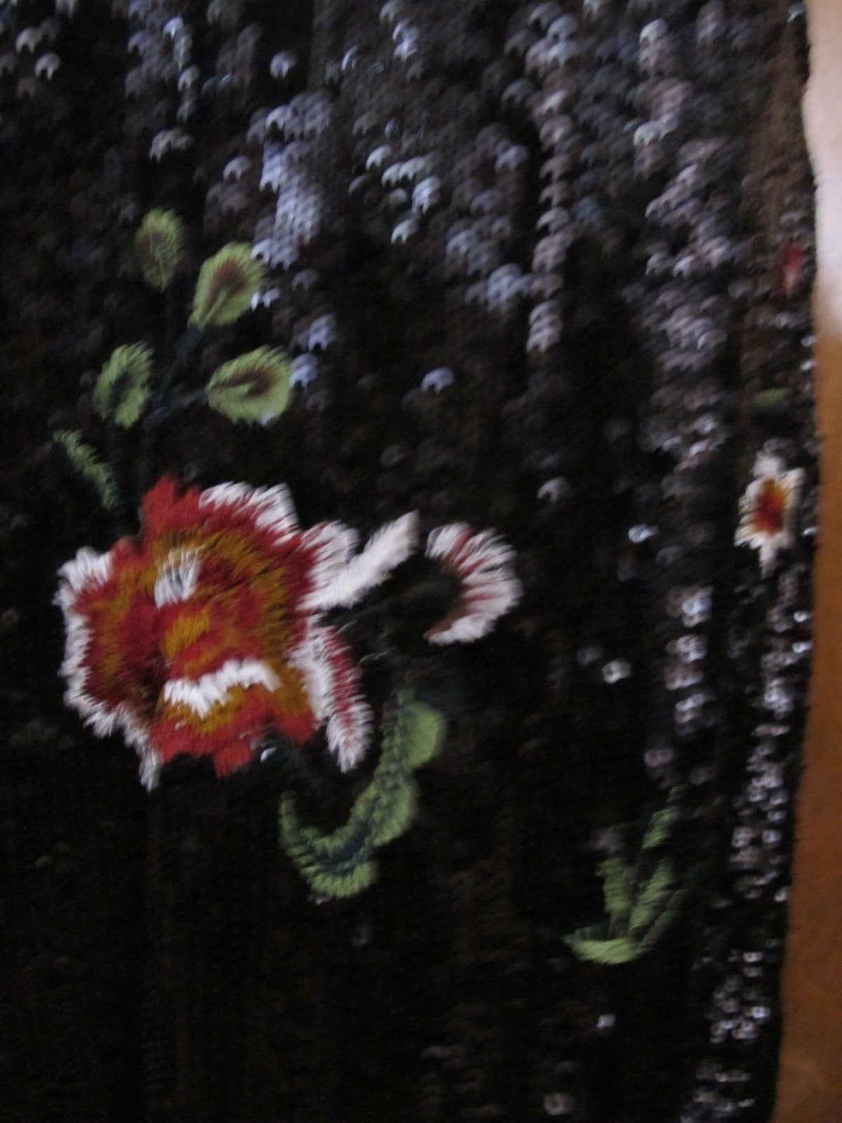 Anthropologie Maeve Women's Black Garden Glitz Evening Sequin Skirt New