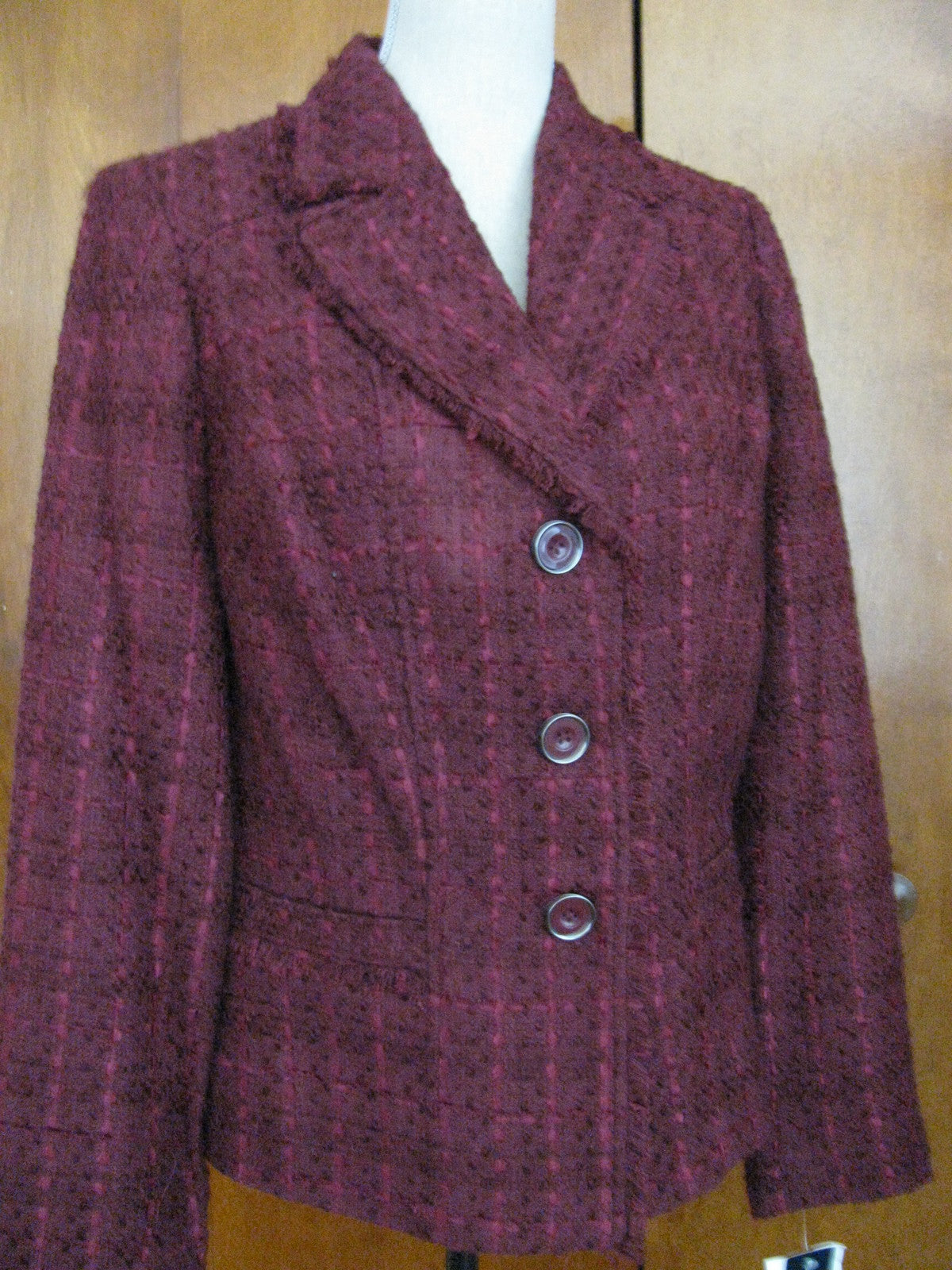 New w/tags Jones New York Women's Burgundy Lined Blazer  Size10  Retail $169