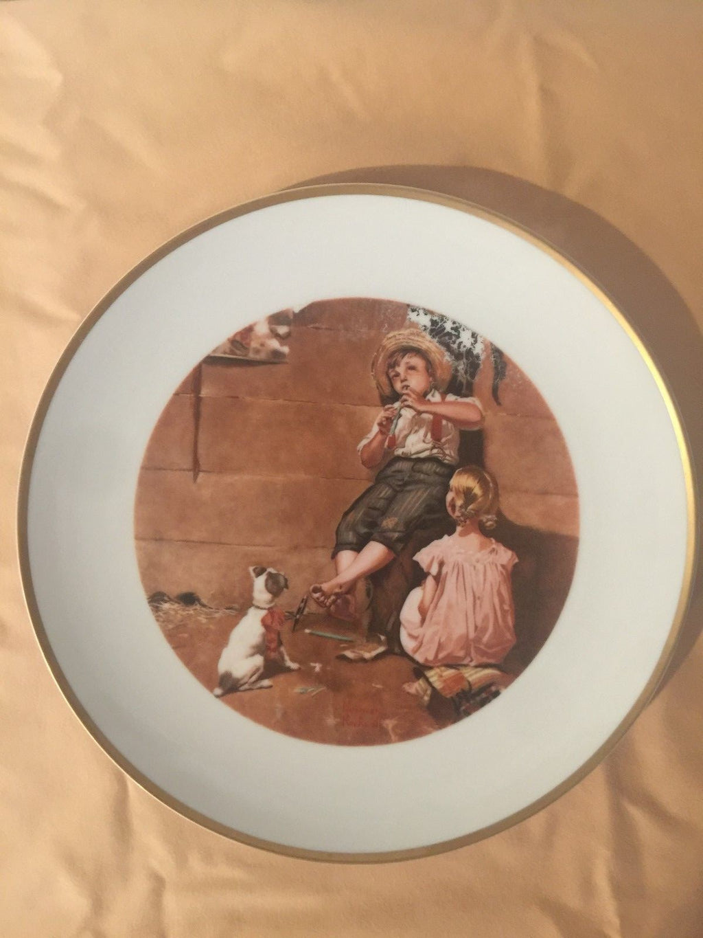 The Music Master plate by Norman Rockwell Fourth In Series Of Collectors Designs