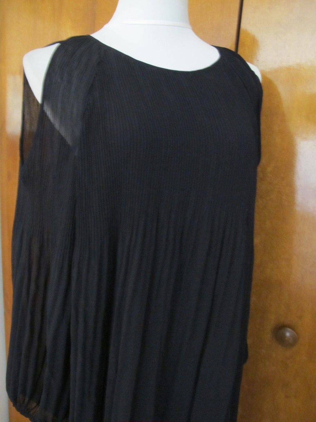 Sanctuary women’s black pleated evening cutout A-line dress size Xlarge 