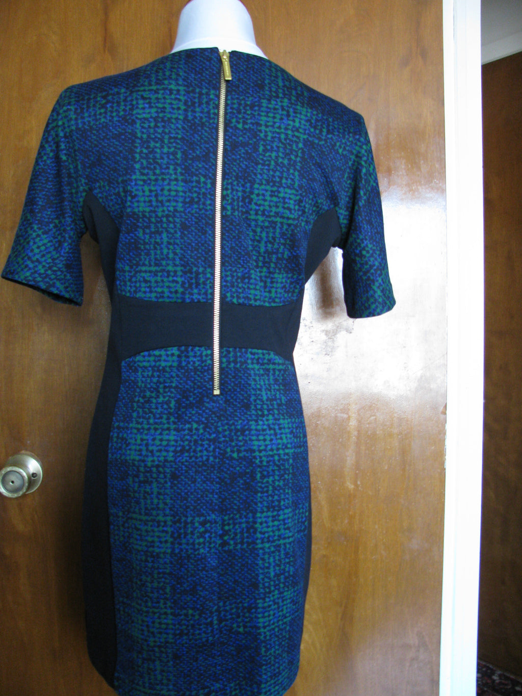 Michael Kors women's black green blue detailed dress New