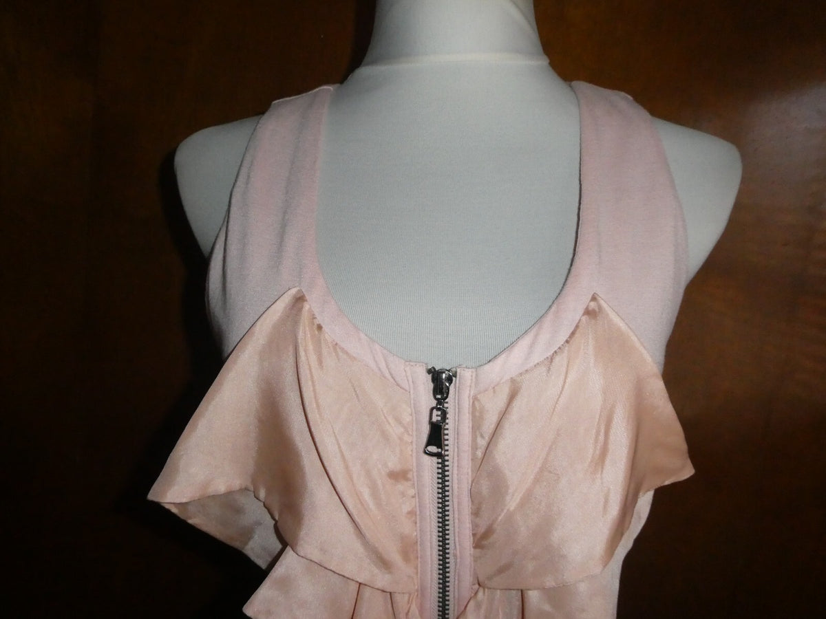 Pure Sugar Women's Pink Cotton/Polyester/Silk Detailed Lined Tunic Top Blouse L