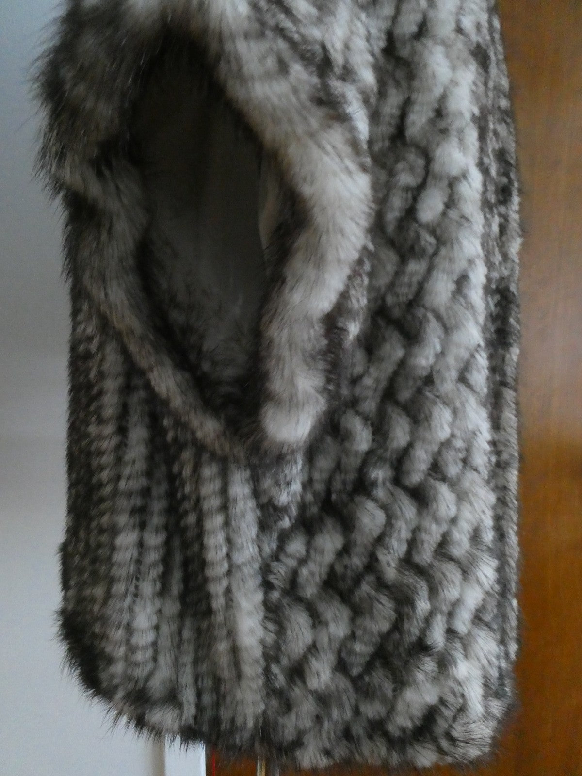 Kalinkin Hill Genuine Mink Fur Women Russia Luxury Short Sleeve Coat Gray Silver