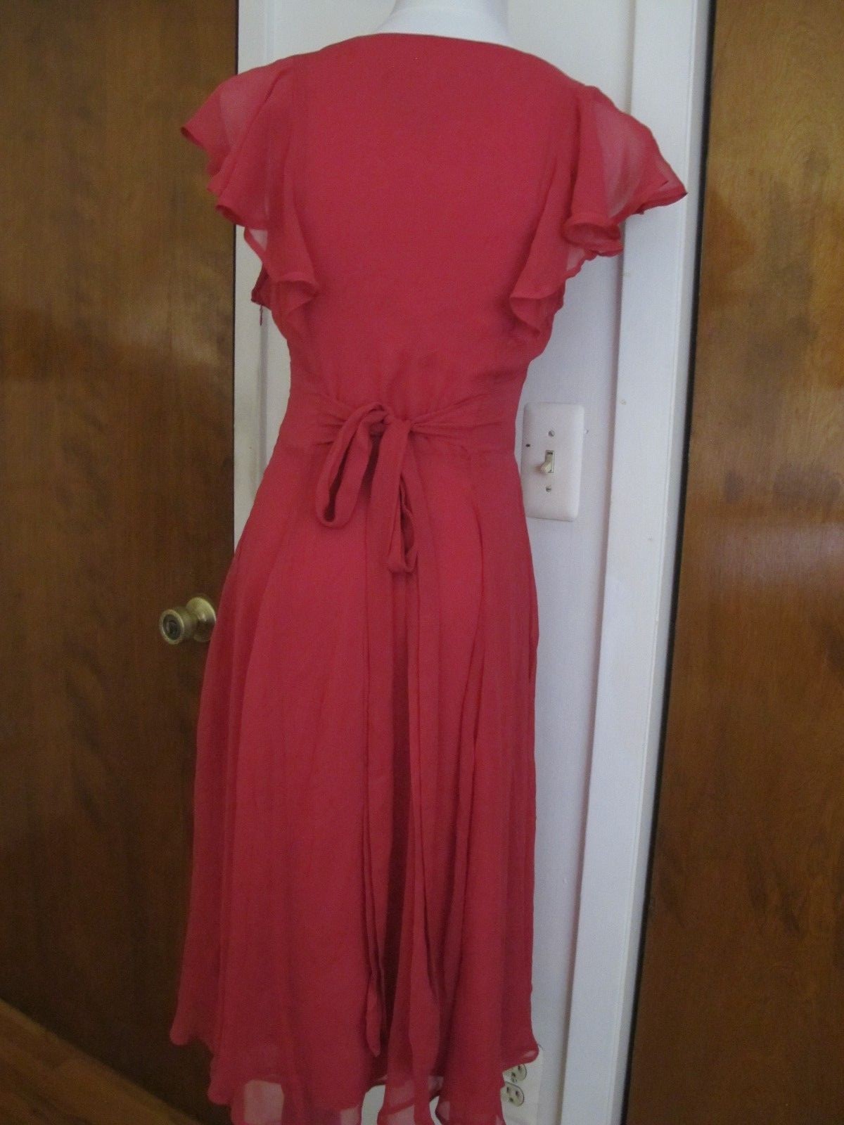 Anthropologie HD in Paris women's Pink/Rose Silk Dress Size 4 