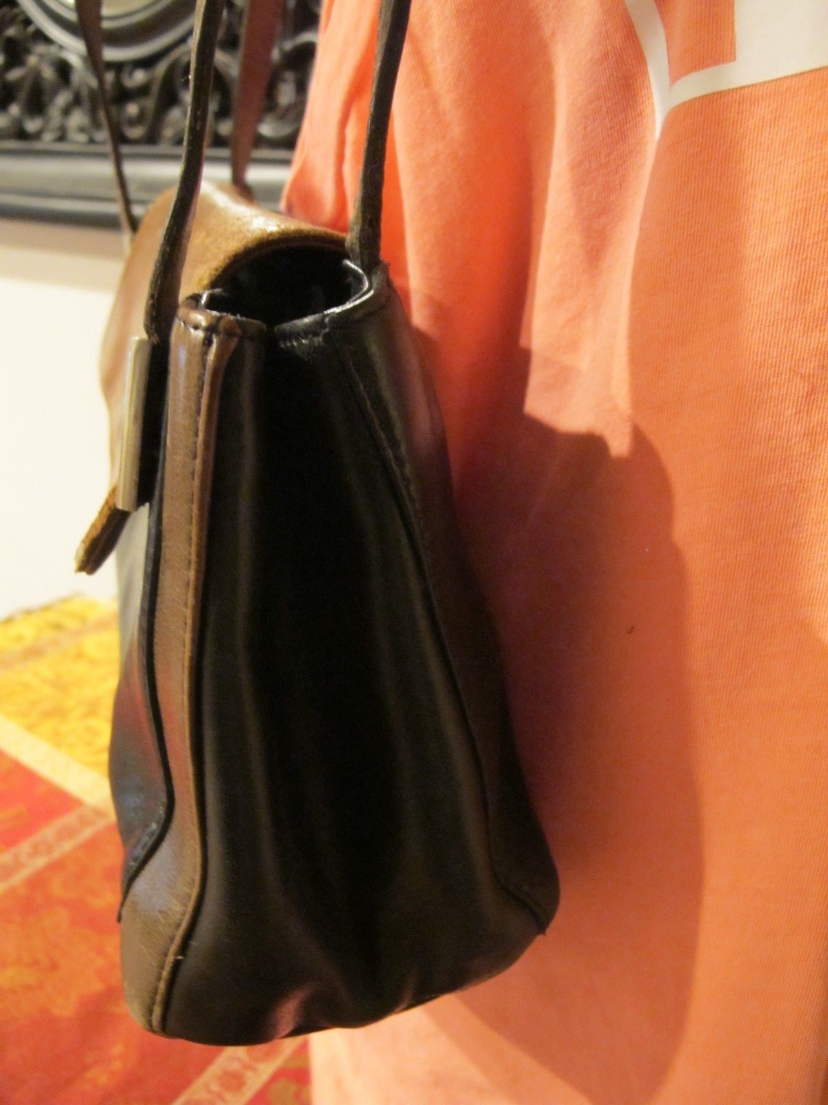 Chiarini Vintage Women’s Brown Foldover Leather Bag Purse