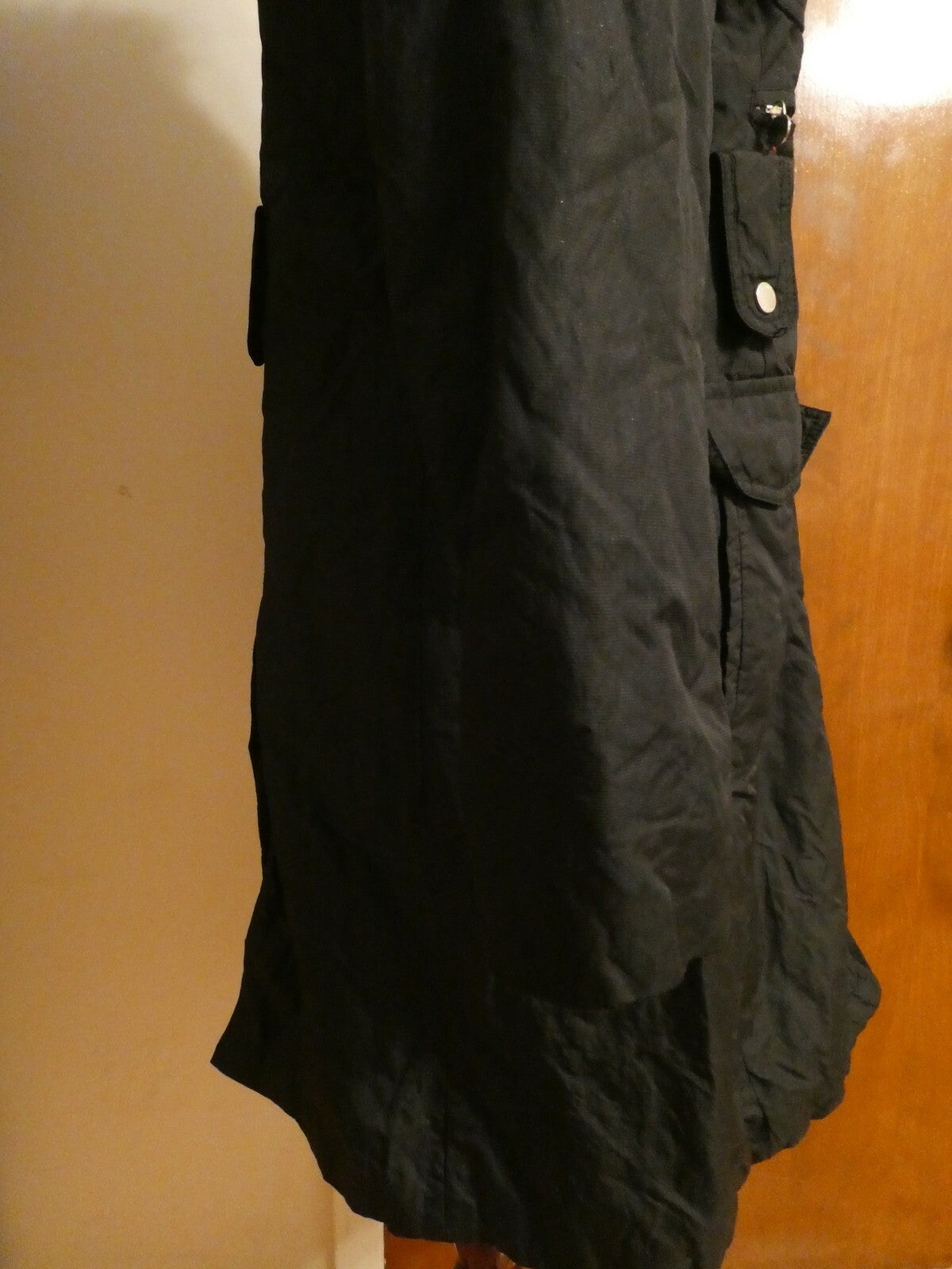 Laundry By Shelli Segal Women's Black Long Winter Coat Removable Hood Medium