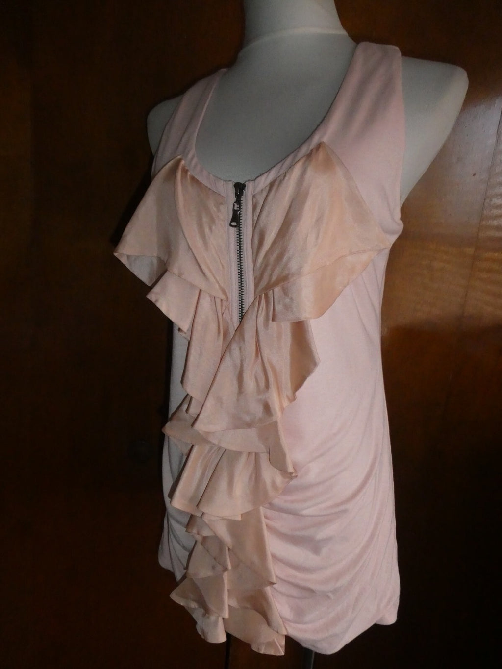 Pure Sugar Women's Pink Cotton/Polyester/Silk Detailed Lined Tunic Top Blouse L