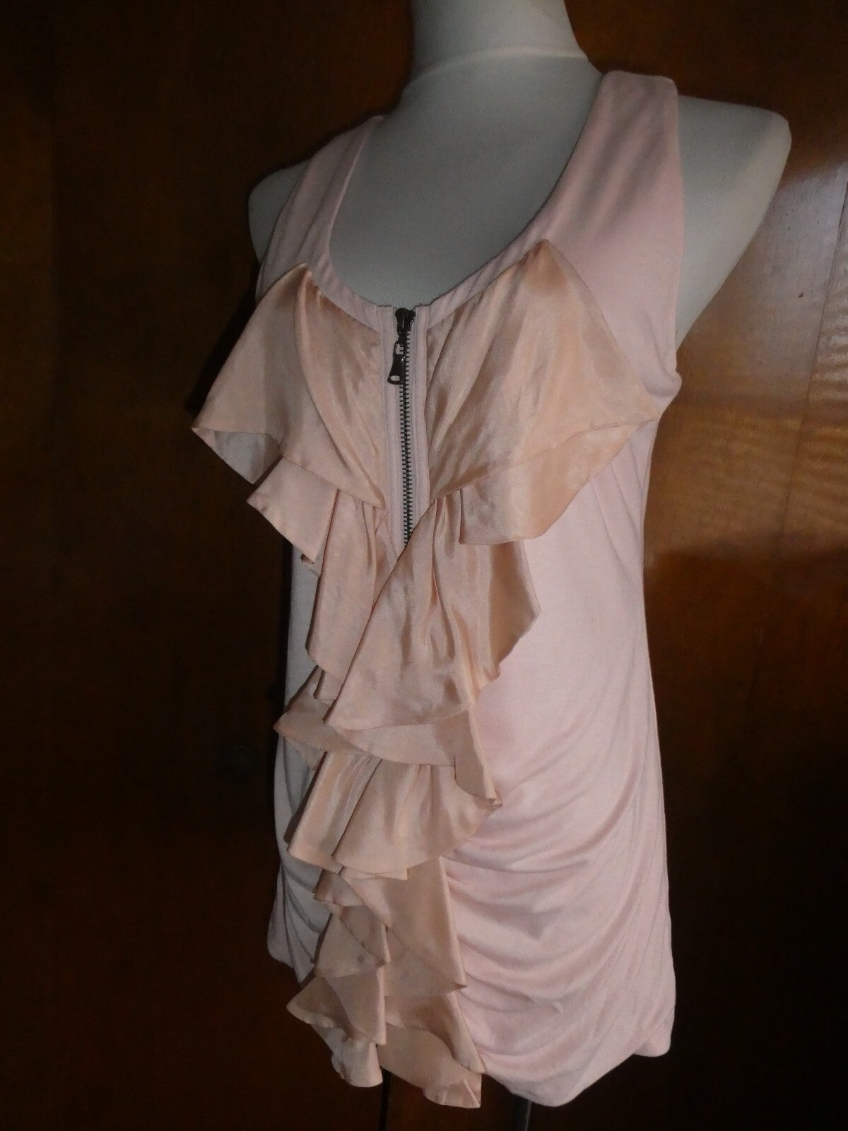 Pure Sugar Women's Pink Cotton/Polyester/Silk Detailed Lined Tunic Top Blouse L