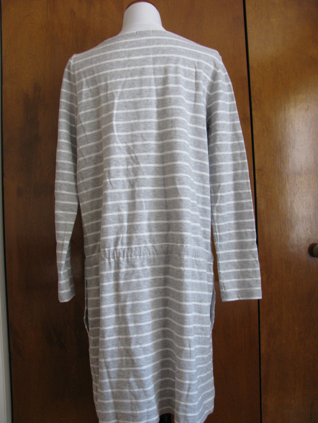 Gap Women’s Gray White Striped Cotton Dress New