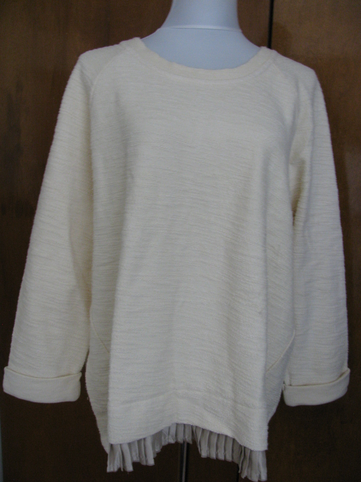 Anthropologie undiscovered eye womens ivory sweater M