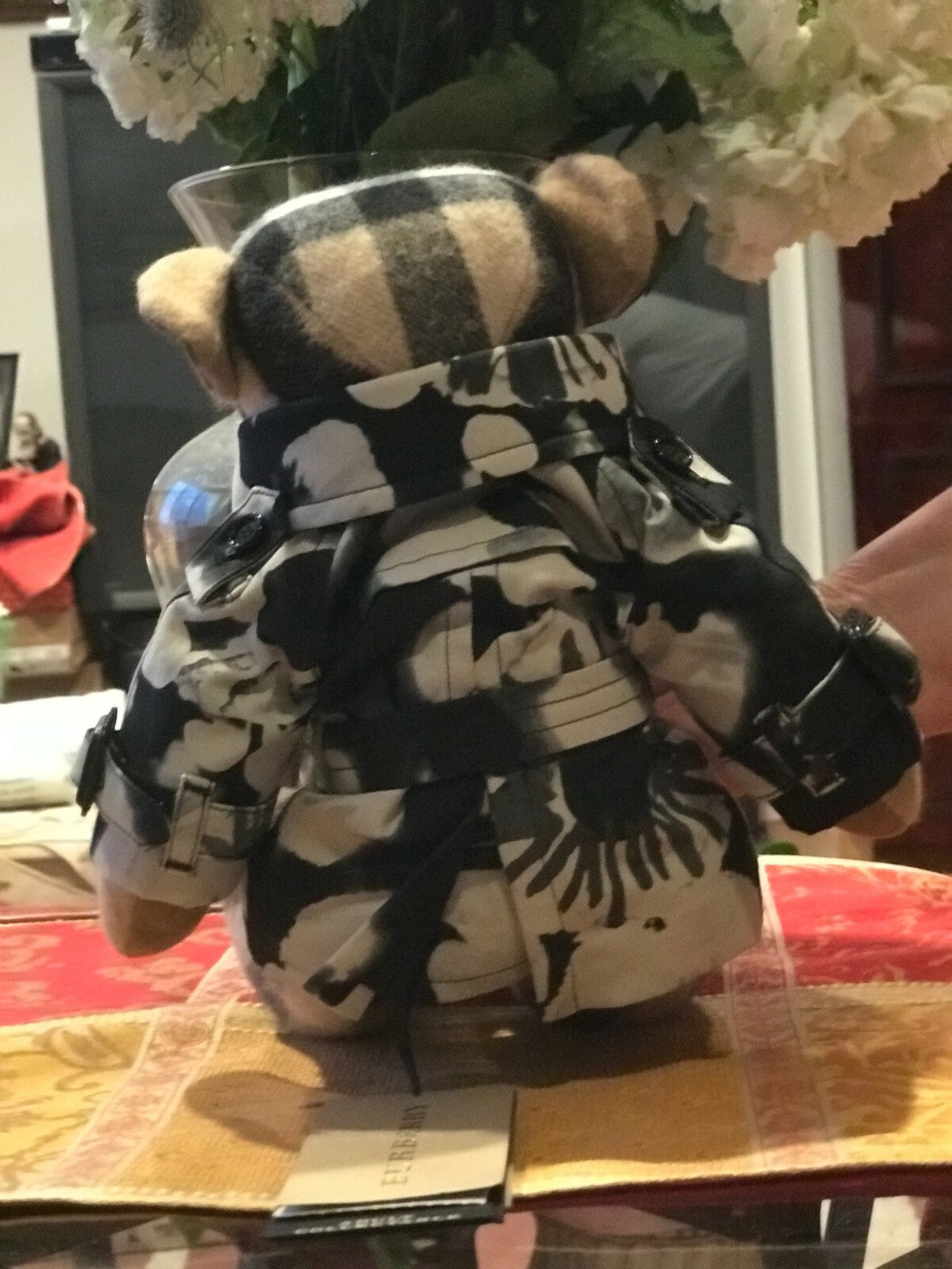 Burberry Authentic Large Thomas Teddy Bear Cashmere with Trench Coat Collectible