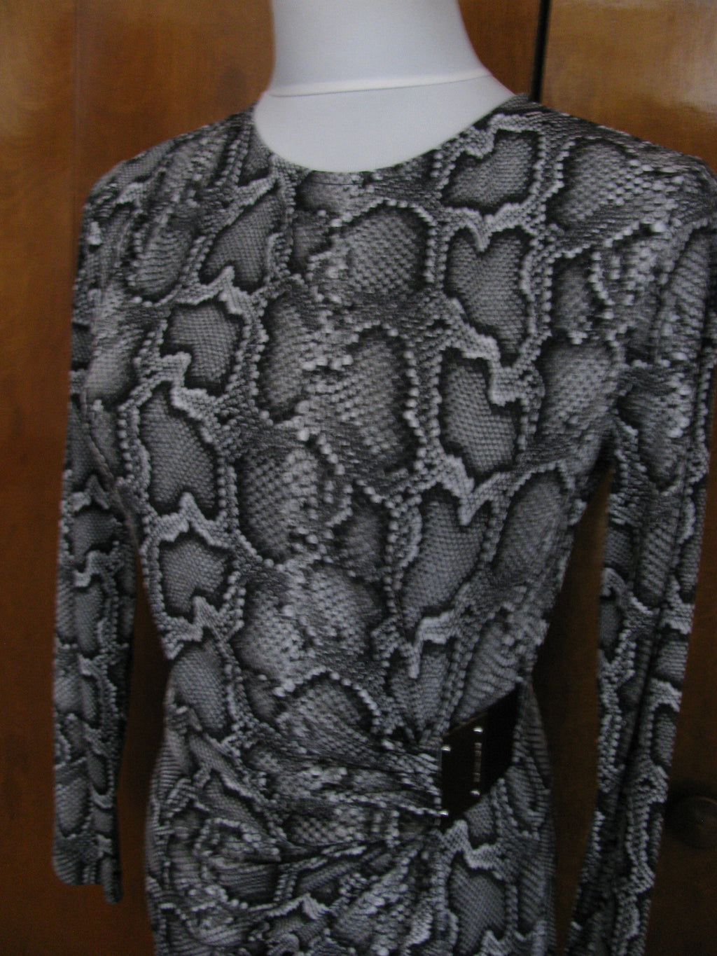 Michael Kors women’s snake print faux wrap long sleeves dress Size PM, PL, PS