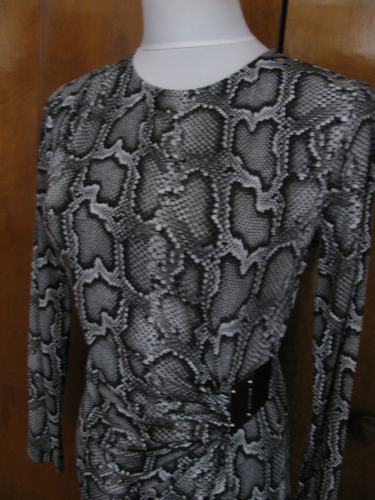 Michael Kors women’s snake print faux wrap long sleeves dress Size PM, PL, PS