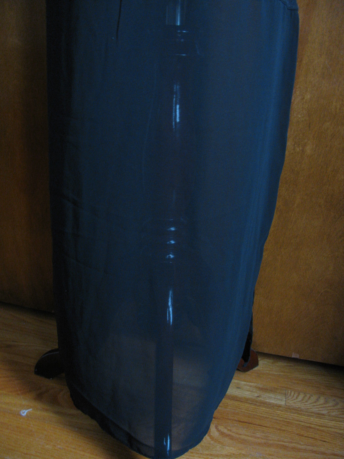 Rachel Roy women's black maxi stylish evening mesh dress size medium 