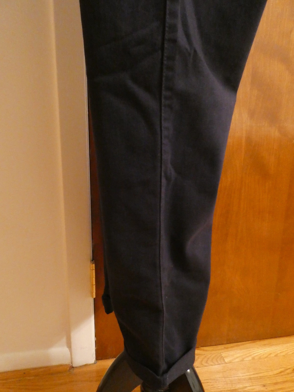 U.S. POLO ASSN. Women Navy Mid Rise Relax Fit Denim Slim Chino Pant 16 (fits 14)