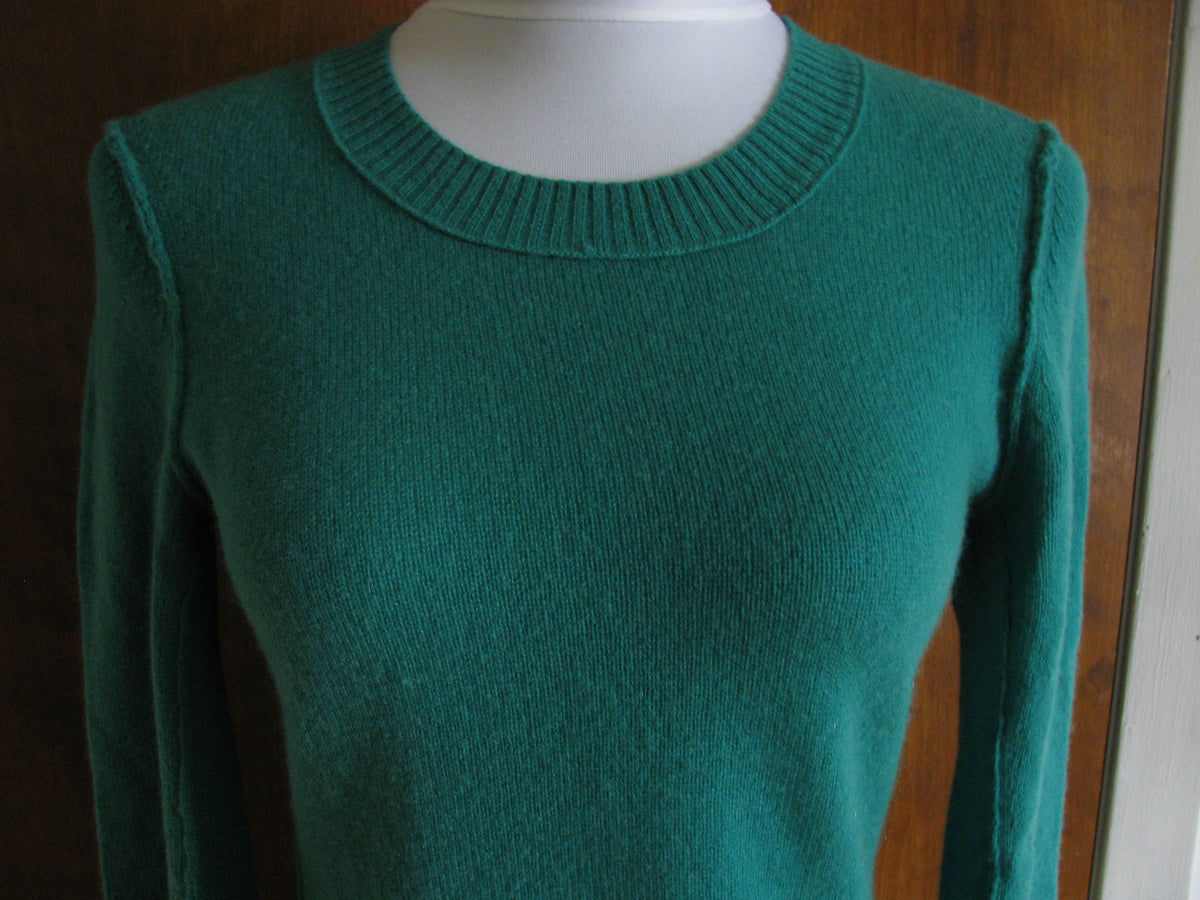 Aqua Women’s Green Fern Cashmere Detailed Long Sleeves Sweater Size Small NWT