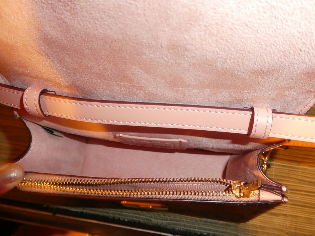 COACH Mini Brynn Women’s Brown/pink Signature Canvas Crossbody Bag Style# C5592