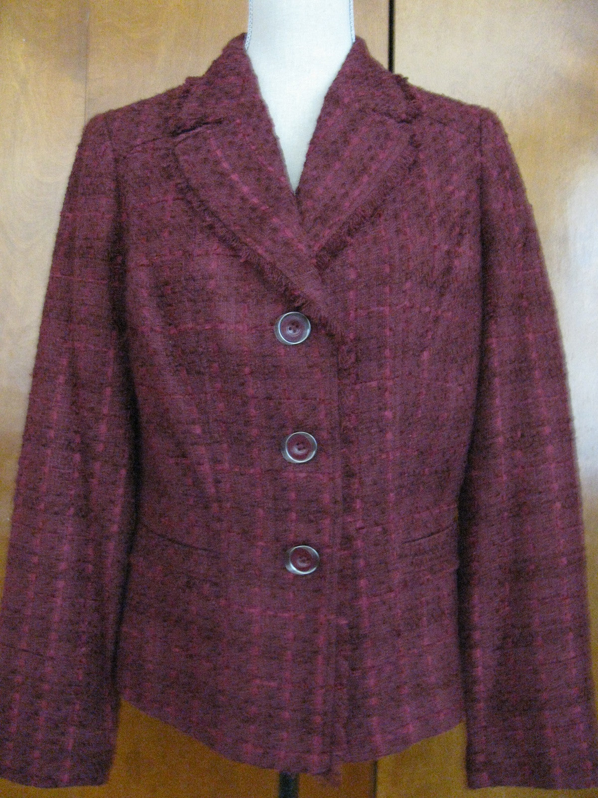 New w/tags Jones New York Women's Burgundy Lined Blazer  Size10  Retail $169
