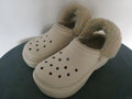 Crocs Lined Clogs – Faux Fur Lined – Cream / Off-White – Unisex Men 8, Women 10
