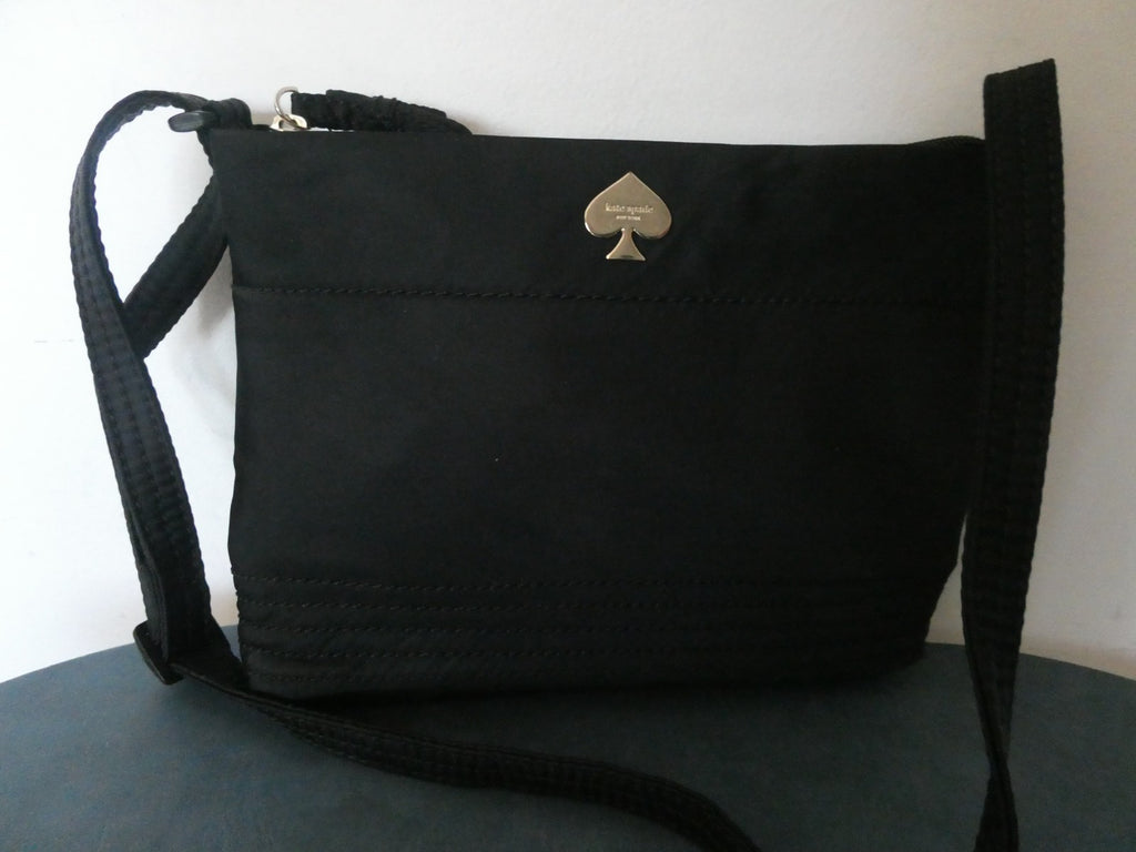 Kate Spade New York Black Nylon Crossbody Bag Zip Top Adjustable Strap