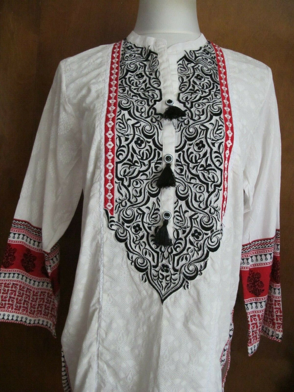 Lime Light Women’s White Embroidered  Cotton Tunic Top Or Swim Cover Large