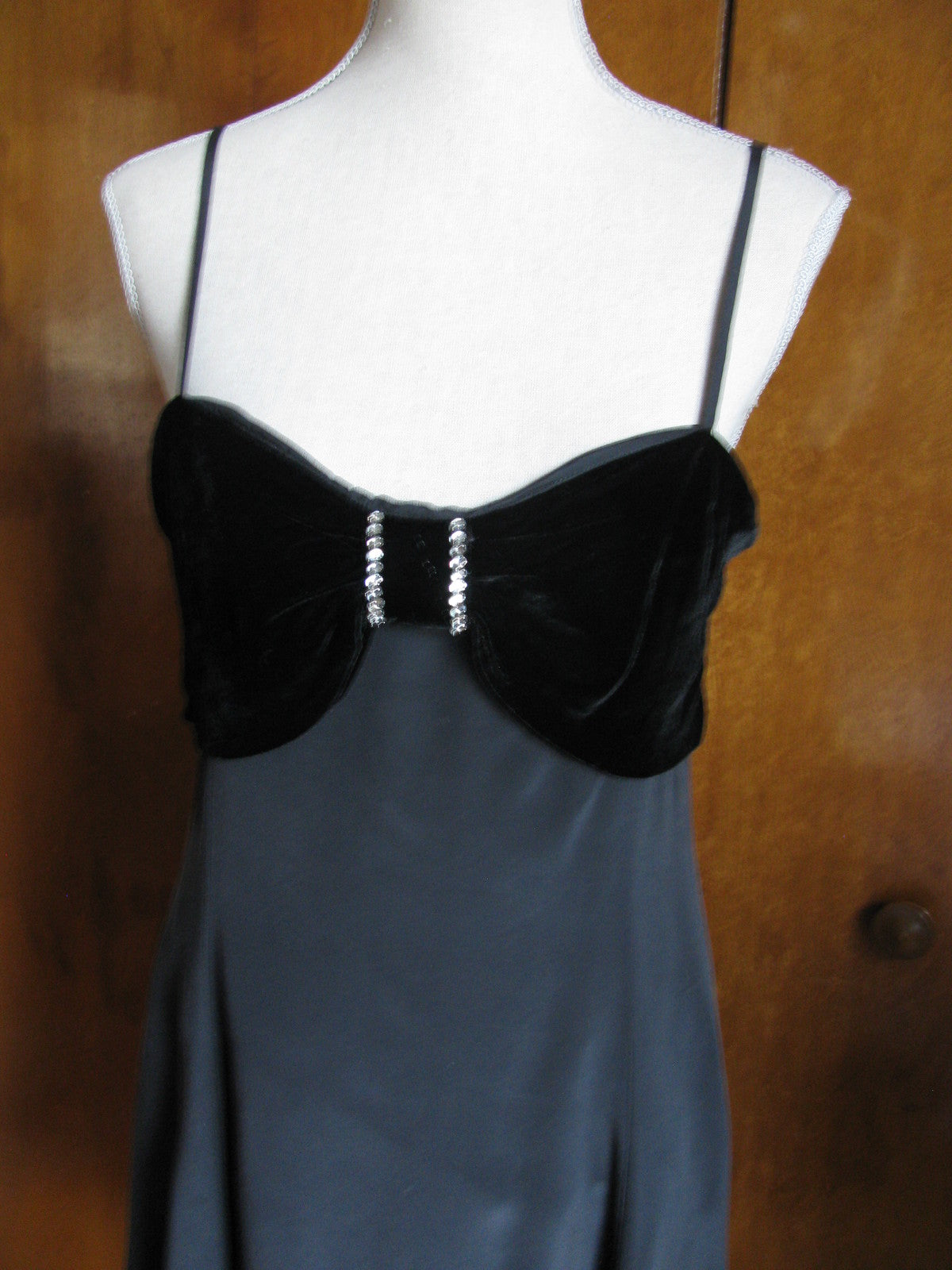 Juicy Couture Women Black Silk And Velvet Dress Fetherstons Collectin New Size M