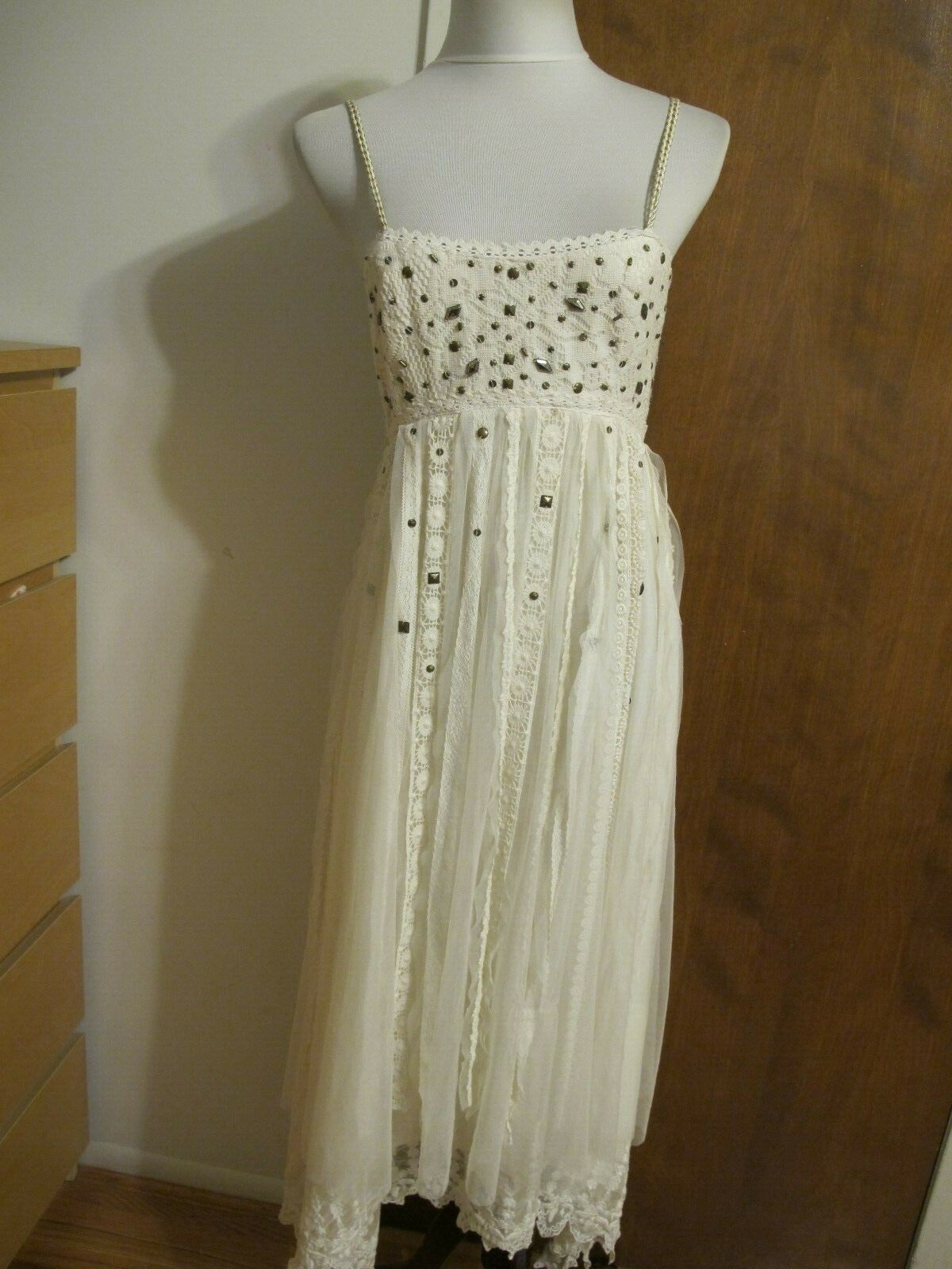 Free People women’s ivory Lace Party Dress New