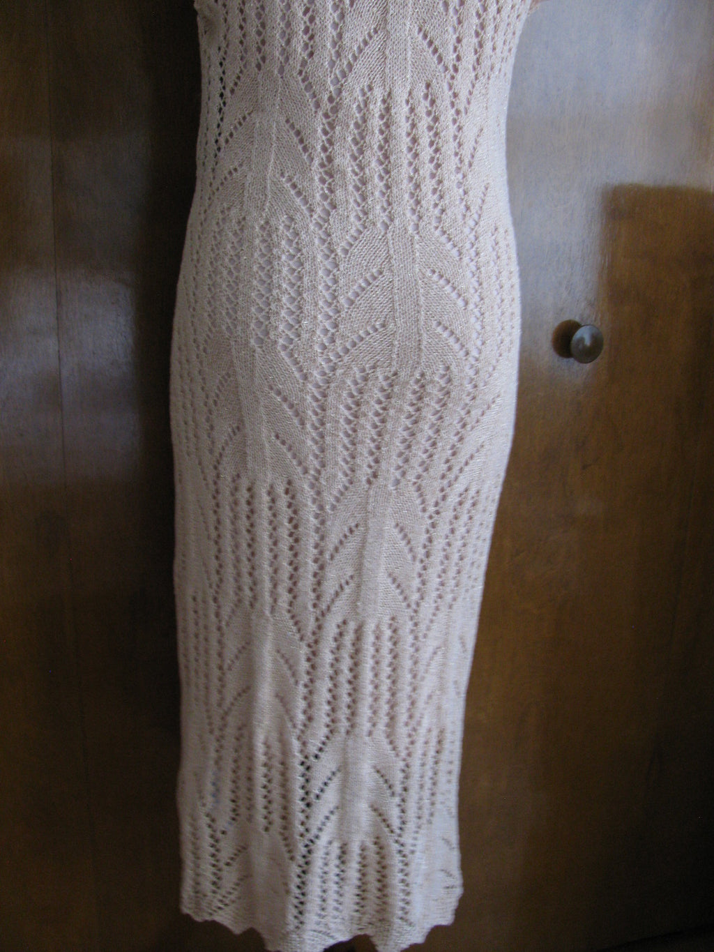 Guess women’s neutral pink pointtele dress New