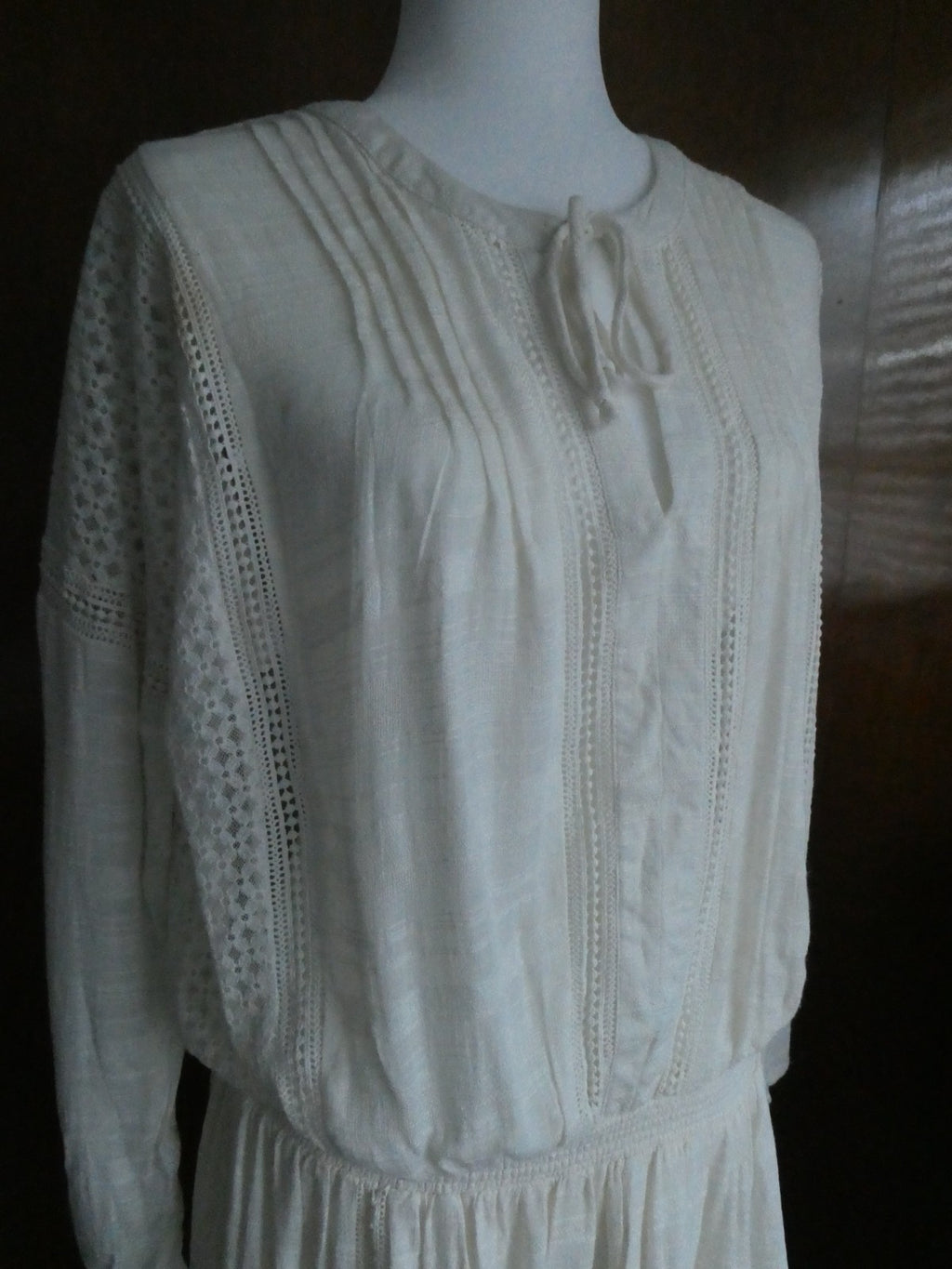 Free People women’s ivory 3/4 sleeves lined sweater dress size large