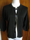 Colour Works Women's Black Cotton Viscose Cardigan Size Medium New