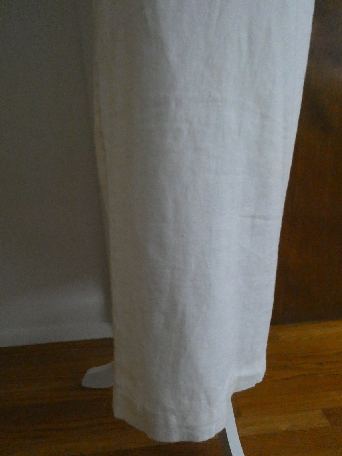 M Collection 100% Linen Pants Women Size 14 White Wide Leg Fully Lined NWT