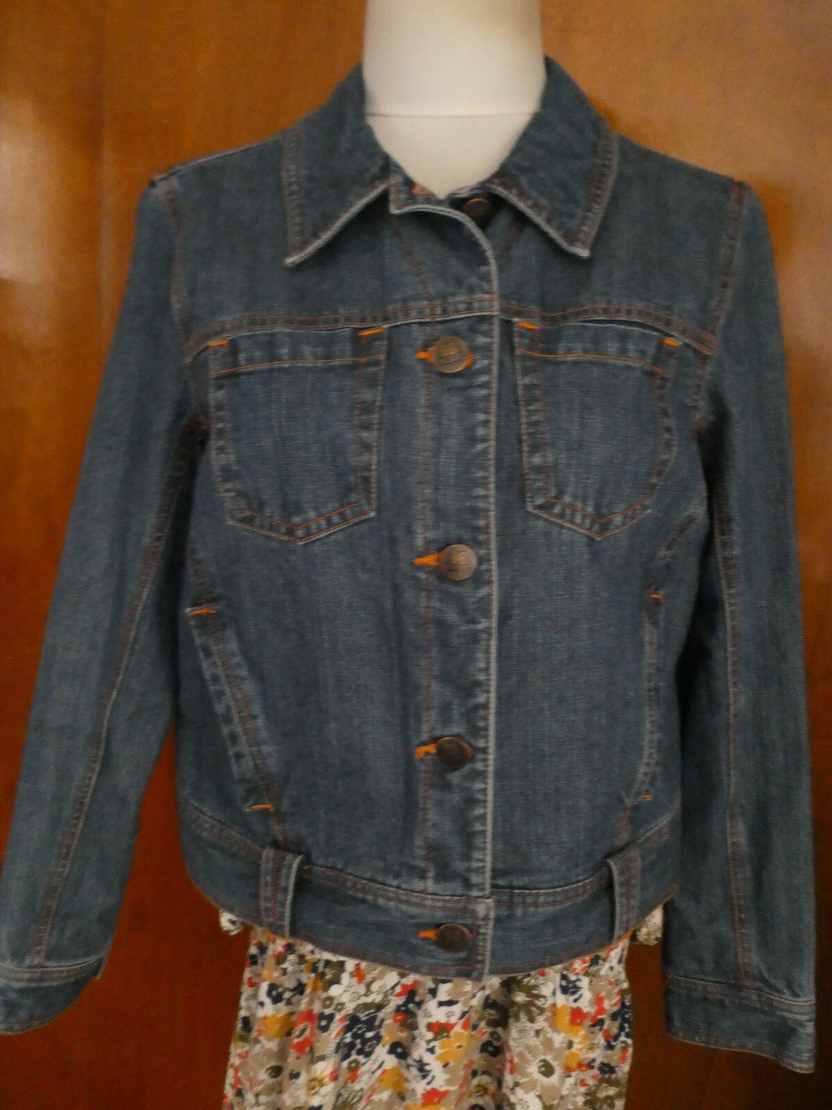 BB BLUE women's blue jean jacket size PL