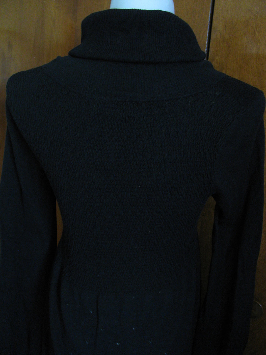 Aqua Women's Black Cotton Tunic Sweaterdress Medium New