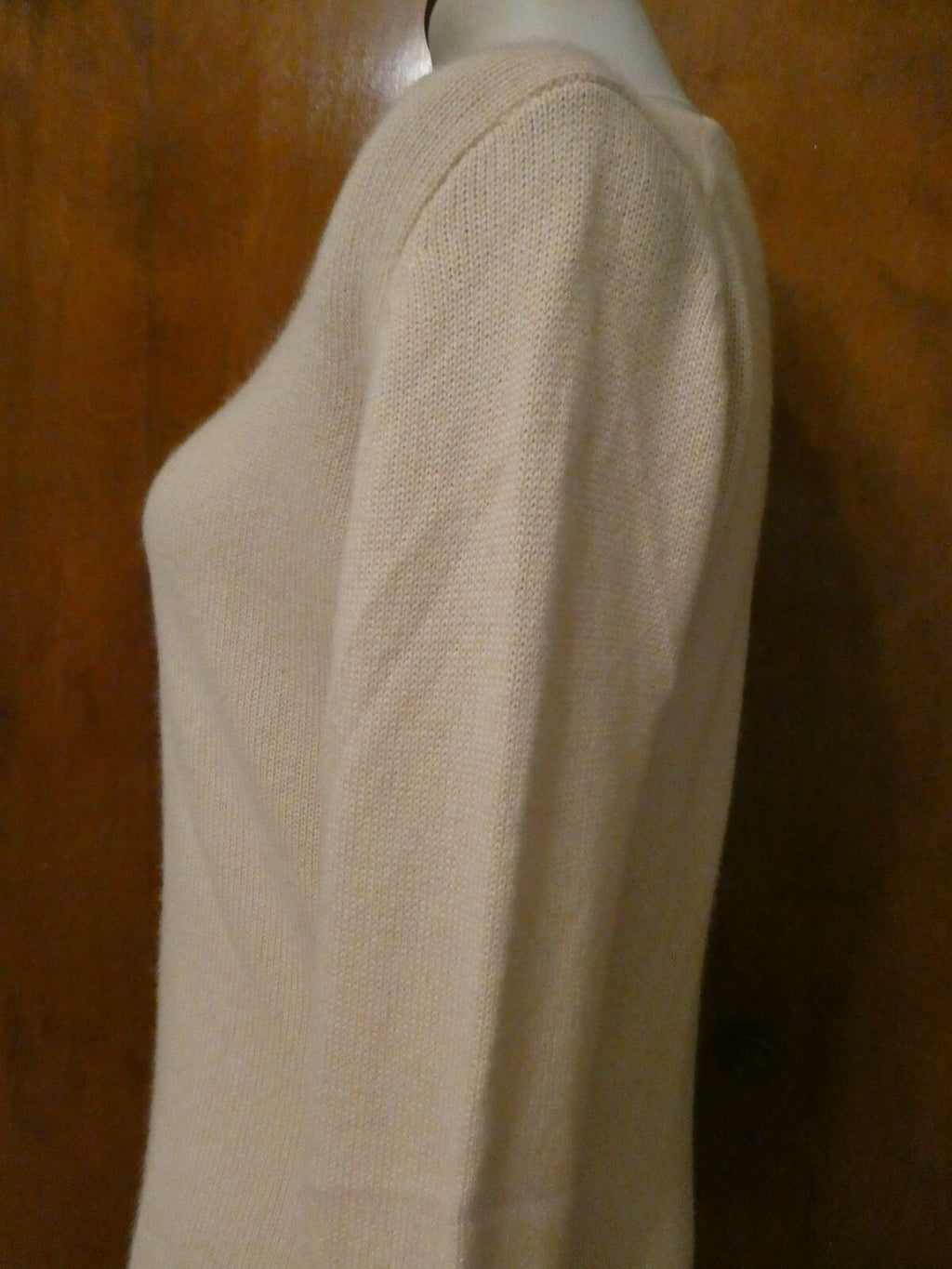 Repeat women's cream cashmere V-neck sweater size EU 40