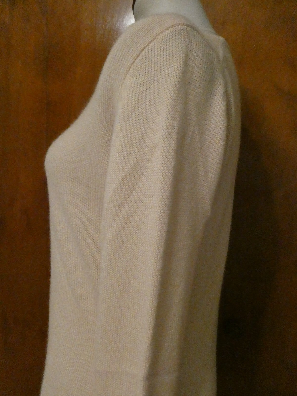 Repeat women's cream cashmere V-neck sweater size EU 40