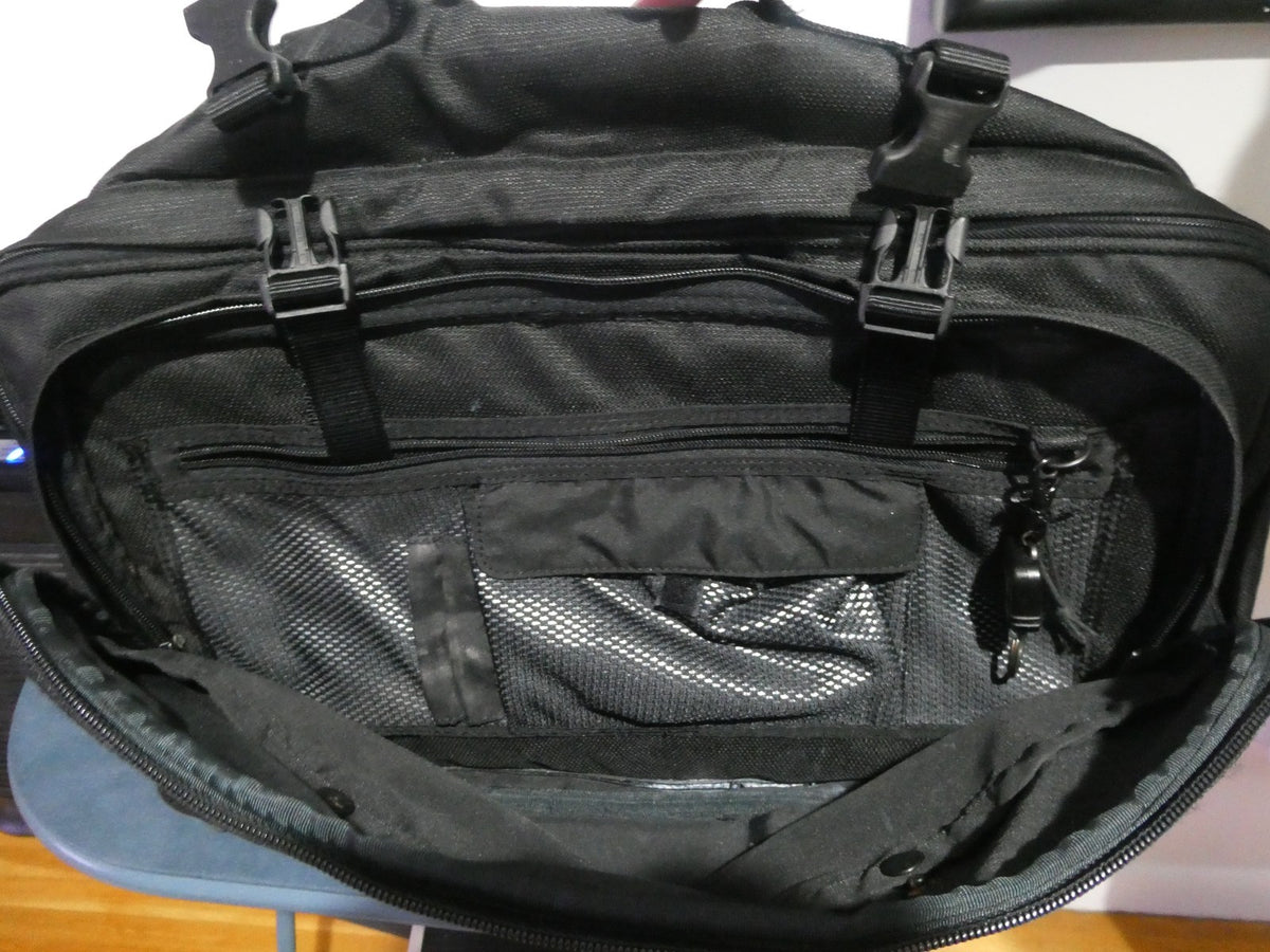 TUMI Expandable 3-in-1 Travel Bag Backpack Briefcase Black Ballistic Nylon 22"