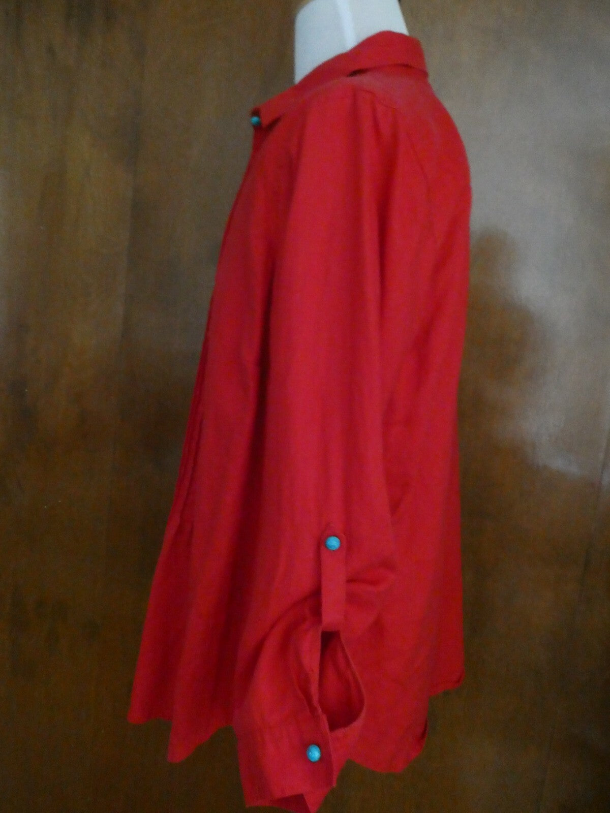 Jones New York Sport Woman 100% linen red long sleeves stylish top