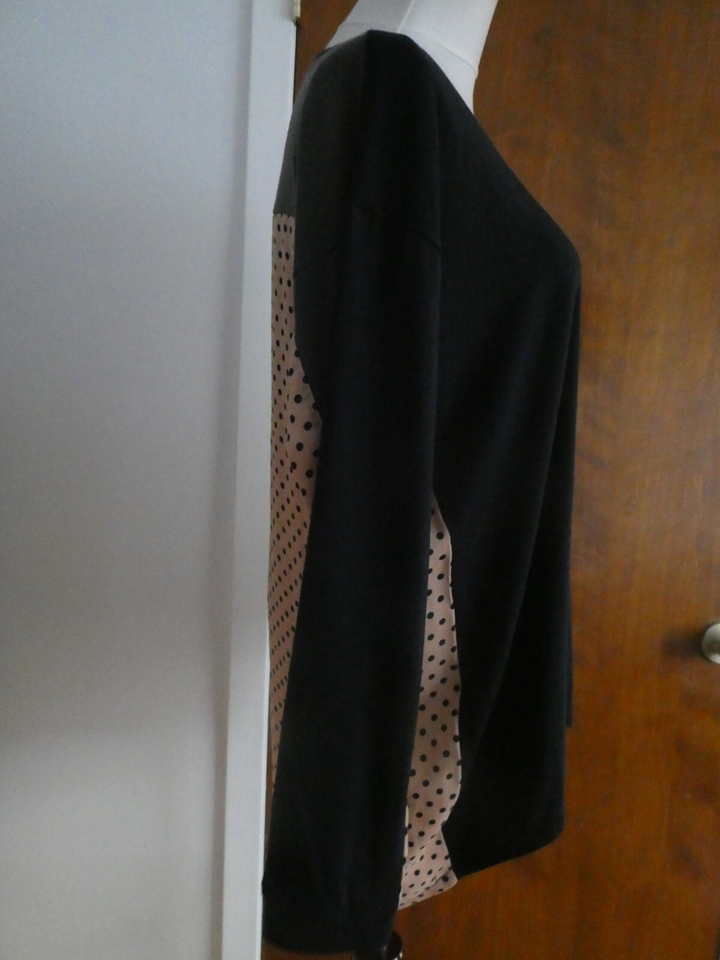 Tulipian women's black multi color long sleeves top size large