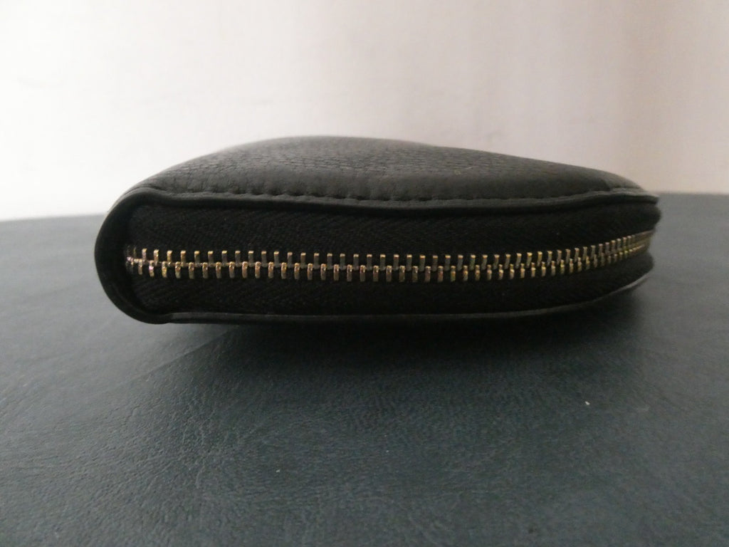 Kate Spade New York Black Pebbled Leather Wristlet Clutch Zip Pouch Wallet