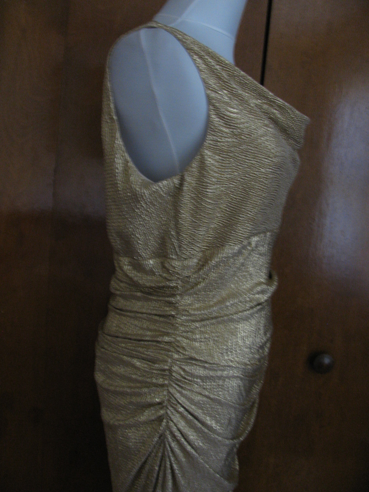 Ralph Lauren women's yellow gold lined evening dress Size 12 NEW