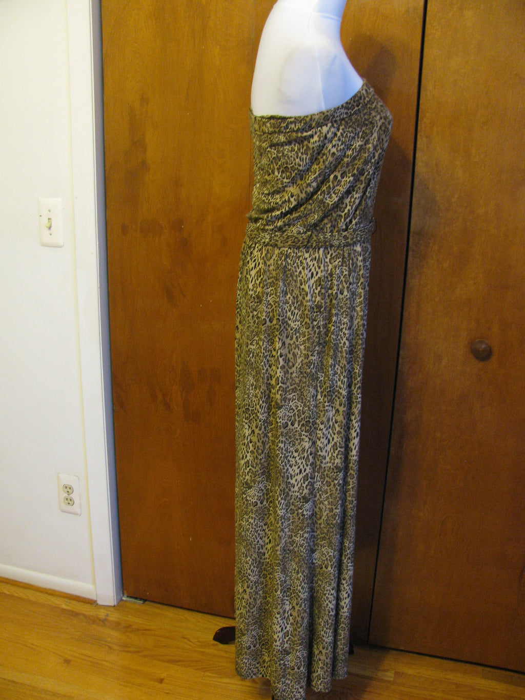 MSK women’s jumpsuit leopard black size large NEW