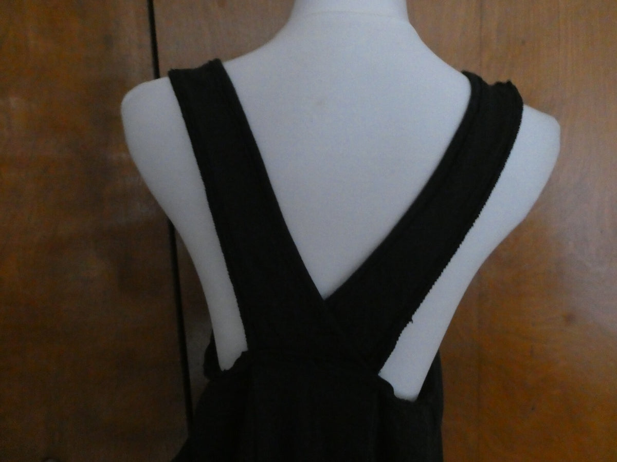 Free People women's black pullover 100% cotton strap top size Medium
