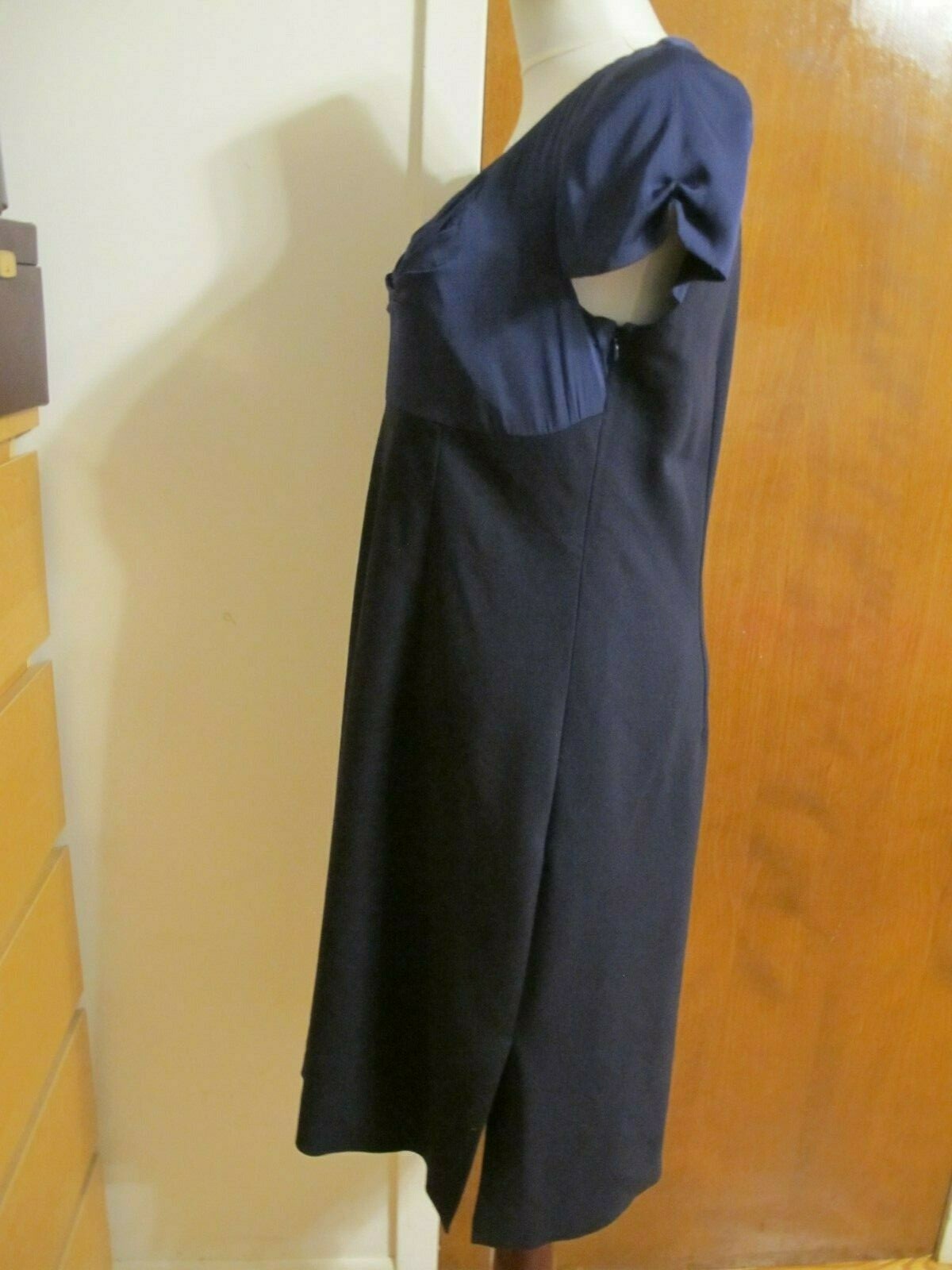 Elie Tahari Verida Women’s Navy Evening Lined Dress Size US 12 UK 16 IT 48