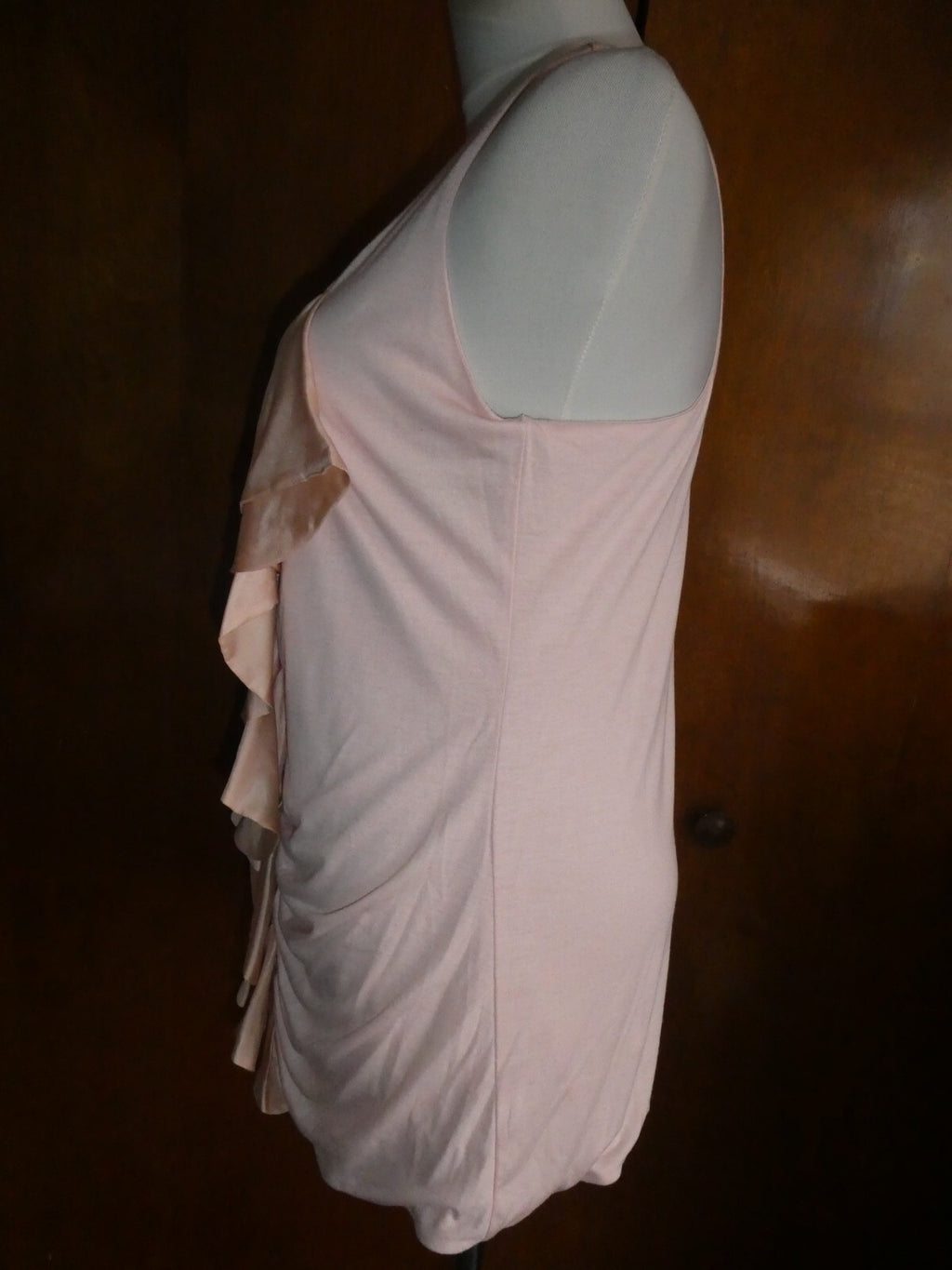 Pure Sugar Women's Pink Cotton/Polyester/Silk Detailed Lined Tunic Top Blouse L