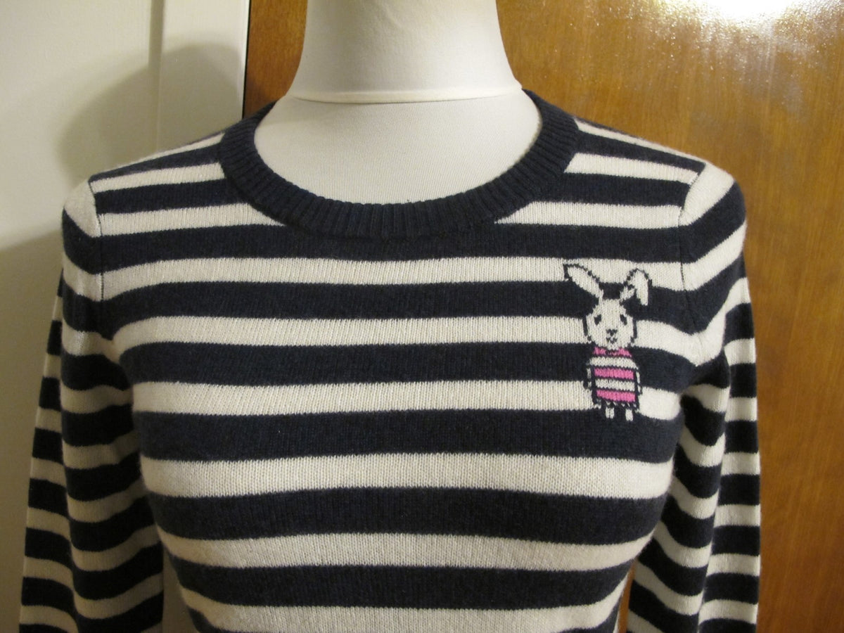 Bloomingdale Aqua Women’s Multicolor Detailed Soft Cashmere Sweater Size Xsmall